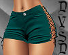 Laced Shorts in Teal