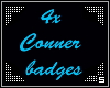 Badge Corners  4x