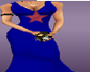 Blue Red Star Dress