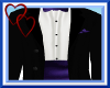 W|Black/Purple Tux Top