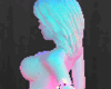 dj sexy neon girl statue