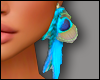 Feather Blue Earring