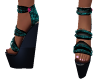 Teal Wedge Shoes
