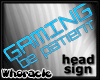 !Gaming Head Sign