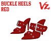 Buckle Heels Red