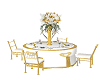 gold n white rec. table
