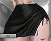 Plain Black Satin Skirt