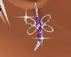 dragonfly purple earring