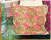 SK~ Pink/gold Pillow