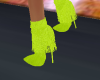 neon green fringe boot