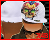 x4b white skull hat
