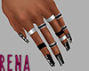 Punk Nails with Rings