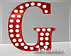 H. Marquee Letter Red G
