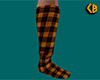 Gold Socks Plaid Tall M