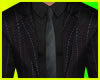 Black pinstriped suit