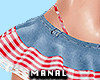 Red Denim Skirt