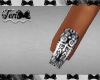 Silver Black Gothic Nail