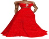 Fire Red Silk Gown