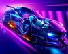 Neon Poster Sport Car
