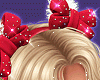 Santa Hair Bow Red