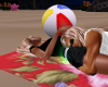 couple beach towel cuddl