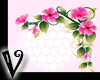 -V- pink RH vine flower