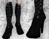 Black lace-up boots