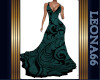Swirl Teal Gown L66