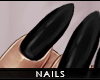 ! stiletto nails . black