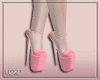 Pink/whiteSocks+heels