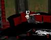 black red couch w poses