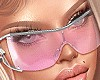 Cross Glasses Pink