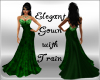 Elegant Gown w/Train Grn