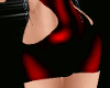metallic red dress