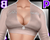 Soft Crop Pleated/Nude
