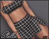 !Grid Slit Dress | M