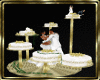 QT~Gold Wedding Cake