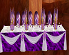 {B}purple wedding table