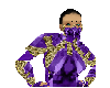Queens gold purple mask