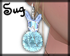 {S} Ski Bunny Earrings