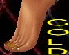 Petite feet Gold nails