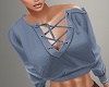 ~CR~Tess Blue Crop Top