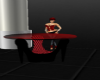 red and black table