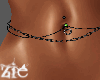 Heart Belly Chain BLK 2