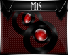 !Mk! Red Sphere Earings