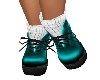 TEAL HEELS/ WHITE SOCKS