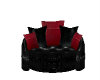 black/red chair