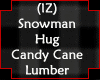 Snowman Candy Cane Hug