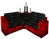 BlacknRed Kissing Couch