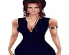 navy leather dress